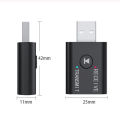 Kebidu USB Bluetooth 5.0 Launcher Receiver Adapter 2 in 1 Wireless Audio Adapter for T V PC Computer Speaker Car. 