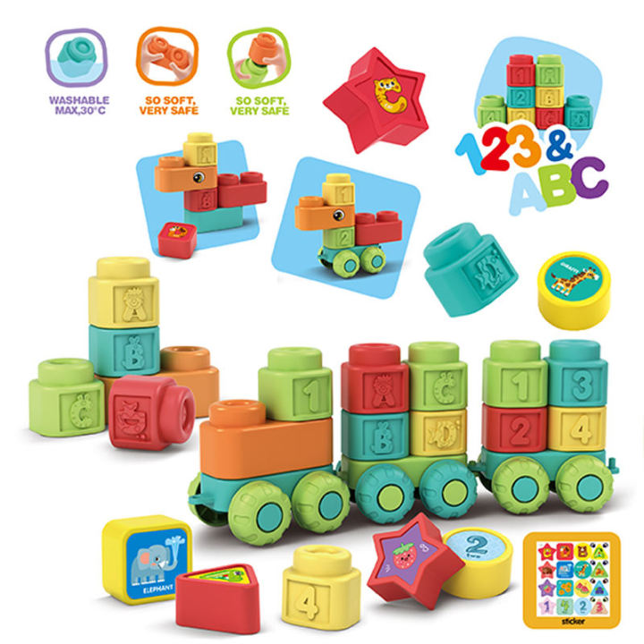 Kids%20Soft%20Rubber%2019Pcs%20Building%20Blocks%20DIY%20Assemble%20Building%20Bricks%20Set%20Children%20Toys%20Educational%20Toys%20for%20infants%20and%20young%20Baby%20chew%20and%20play%20educational%20Building%20Blocks%20Animal%20Train%20Set%20for%20Kids%20Boys%20Girls%20Best%20Gift%20-%20Image%203