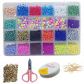 Creative Sting Multicolor Beads Jewelry Activity Set With Earing Stopper and Necklace Accessories. 