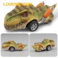 Dinosaur Toy Car Interactive T-rex Dinosaur Car Toy Fun Battery-free Gift for Kids Perfect Party Favor Basket Stuffer Crash-resistant Dinosaur Car. 