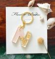 Handmade Resin Alphabet Keychain A-Z Letter. 