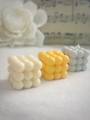 Scented Bubble Cube Candle, 3x3 Modern Design, High-Quality Wax, Relaxing Fragrance, Home Decor. 