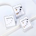 Minimalist Ball Earrings Set Stainless Steel Jewelry Accessory 2 3 Holds Lobe Piercing Stud Ear Rings for Men Women Girls Unisex. 