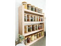 Wood Spice Rack Countertop 45cm | Kitchen Storage | Wall Spice Shelf Organizer. 