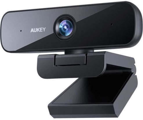 AUKEY 1080p Webcam, Full HD USB Computer Camera with Stereo Microphones and High Dynamic Range for PC/Laptop Video Calling & Recording