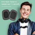 Headset Cover Cushion Replacement 2x Replacement Foam Leather Gaming Headphone Ear Pads for Razer Tiamat 7.1 V2. 