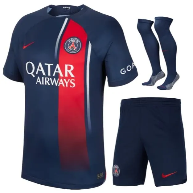 PSG T-shirt and Shorts Football Kit new design 2023/2024 Adults