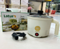 Electric 1.5 L Multi Cooker Kettle with Concealed Base Multifunction Cooking Pot Noodle Maker Egg Boiler Vegetable and Rice Cooker and Steamer Steamer for Home, Office and Travel/blue color without steamer. 