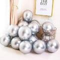10 pcs 10 inch Original Shiny Silver Chrome Balloons Genuine Solid Metallic Chrome Silver Balloon High Quality Latex Balloon  Birthday Party Decoration, Wedding. 