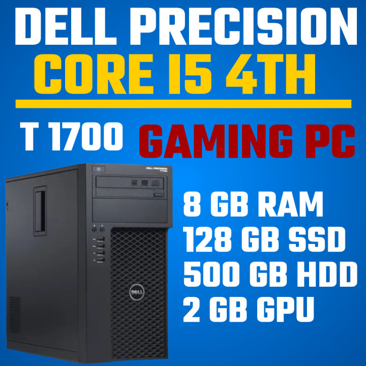 Dell Precision T 1700 , CORE i5 4Th , 8GB DDR3 RAM, 128GB SSD, 500GB HDD, 2GB GRAPHIC CARD