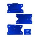 Pack of 50 (Pcs) Diamond ID Jacket Blue Card Holder – Durable Plastic Badge Holders with Thumb Grip & Clip (10 x 7.5 cm). 