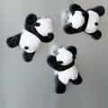 1Pc Cartoon Cute Soft Plush Panda Fridge Strong Magnet Refrigerator Sticker Belly Filling Cotton Home Decor Souvenir Accessories. 