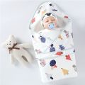 Newborn Baby Blanket Wrapper Cotton Spring Newborn Baby Quilt Double Layers Swaddle Wrap Cotton Baby Anti-Shock Sleeping Bag. 