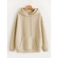 Jack Beos Cream Plain Fleece Pull Over Hoodie For Men 23092023. 