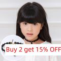 Children Necklace Girl Choker Clavicle Necklace for Children Ornament Chain Lace Elastic Knitted Collar Short Necklace for Lady. 
