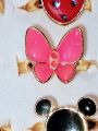 Trendy Cute Fashion Gold Plated Adjustable Rings for Little Girls – Elegant & Colorful Enamel Rings. 