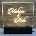 Customized Lamp Name Frame Table Top LED Name Lamp ACRYLIC NAME LAMP. 