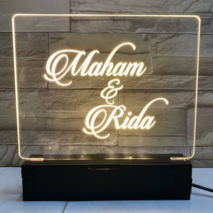 Customized Lamp Name Frame Table Top LED Name Lamp ACRYLIC NAME LAMP