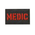 MED Infrared IR Reflective Patches Tactical Embroidered MEDIC Emblem Appliqued Badges Sticker Strip Glow In Dark. 