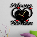 Customized Wooden Your Name Wall Clock - Wooden Wall Clock - Customize Clock. 