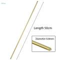 Solid Brass Rod Bar Sturdy DIY Smooth Surface Round 50cm Length Lathe Bar Stick for Ship RC 0.8mm. 