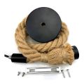 1 Piece Rope Pendant Light Hand Wrapped in manila rope for pendant lighting, nautical rope light - Kitchen island pendant light, jute twine rope, Rope swag light, an Industrial farmhouse rustic light fixture (BULBS NOT INCLUDED). 
