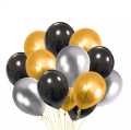 Lovely Black & Golden Happy Birthday Theme ( 1Birthday foil + 1 Birthday Banner + 1 fairy light+ 30 Balloons + 4 Stars) Birthday Party Theme -Birthday Decoration - Birthday Accessories -Birthday Home Decor. 
