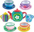 Paint Your Own Tea Set for Kids, Decorate Your Own Craft Set Of Porcelain Dishes, Includes Paint Pots and Paint Brush. 
