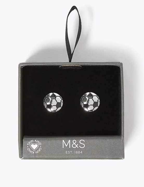 M & S Football Cufflinks