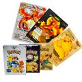 Pokemon 15/55pcs Pikachu Soft Metal Cards English French German Spanish Alphabet Games Collection Cards Children's Toy Gifts. 