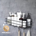 Set of 2 Self-Adhesive Shelves for Bathroom, Kitchen, Any Walls, Bathroom Organizer, Kitchen Rack, Balcony Wall Rack, Magic Sticker Included (Set of 2). 