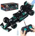 F1 Remote Control Formula Car 1:18 Scale High-Speed Spray Stunt RC Racing Car For Kids F1 Formula Smoke Spray RC Rechargeable Moving Racing Lasting 2.4G High Speed ​​Drift Sports Car For Boys Comes in Two Color Variation Best AMAZING RC Car For Gifting. 