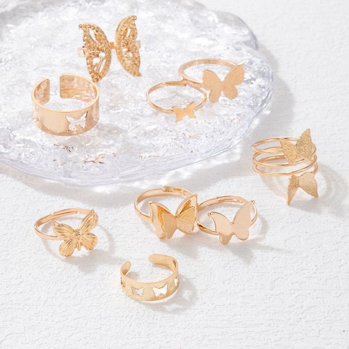 Top Collection 9 Pcs Butterfly Ring Set | Daraz.pk