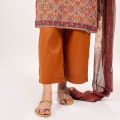 Maahru Unstitched Fabric for women and girls - 2 piece - Shirt and Dupatta - Block-Me-Red. 
