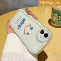 chenyyka For iPhone 11 Pro Case Fashion Smile Pattern Colorful Lovely Cream Wave Border Soft Clear Shockproof Phone Cases Creative Camera Transparent Casing Simple Gentle Protective Cover. 