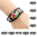 Talent Star Women Handmade Palestine Flag Bracelet Adjustable Multi-layer Beaded Bangle for Jewelry Lovers. 
