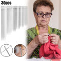 32Pcs Blind Needle Needle-side Hole Elderly Hand Sewing Needles Stainless Steel Self Threading Needles DIY Sewing Supplies 1Set. 