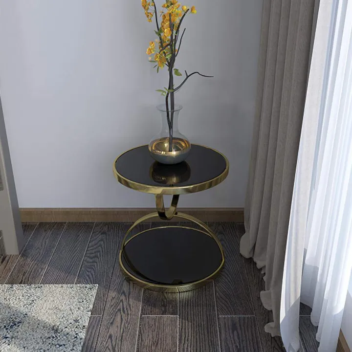 Black%20Round%20Side%20Table%20in%20Tempered%20Glass%20with%20Gold%20Storage,%20Luxury%20Toughened%20Glass%20Corner%20Table%20with%20Stainless%20Steel%20Gold%20Finish,%20and%20Nordic%20Luxury%20Wooden%20Side%20Table%20-%20The%20Perfect%20Serving,%20Accent,%20and%20End%20Tables%20for%20Your%20Room!%20-%20Image%202