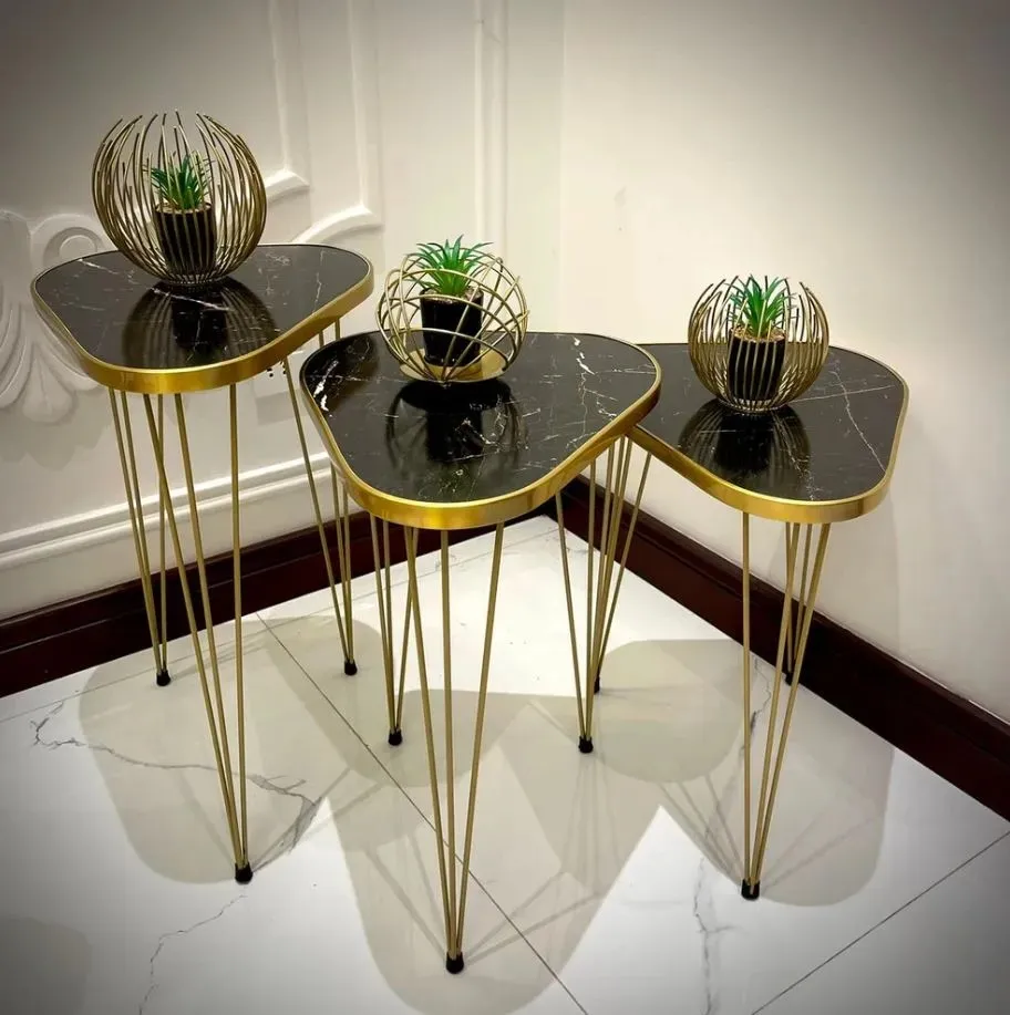 Round Wood Stacking Coffee Side Accent Tables