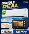 Enviro 18-H Cool 1.5 Ton DC Inverter AC Hot & Cold + Enviro OT-25 25L Oven Toaster Bundle | 18000 BTU T3 Compressor, 70% Energy Saving, R32 Refrigerant, Rotisserie Oven. 