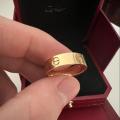 Gold Love Ring in 18k Yellow Gold Stainless Steel Life Time Color Warranty For Boys/Girls. 