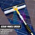 Solar Panel Cleaning Brush, 20 feet Adjustable Non-Magnetic Stainless Steel Rod with Wiper & Microfiber Cleaning Duster For Solar Panel / Window / Glass Wash. 