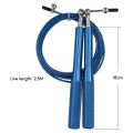 High Speed Jump Rope Swivel Dual Bearing Adjustable Anti-Slip Aluminum Handle Skipping Rope for Fitness Blue. 