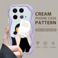 BILI for Infinix Note 40 Back Cover Elegant Girl Pattern Cream Texture Wavy Soft Silicone Mobile Phone Covers. 