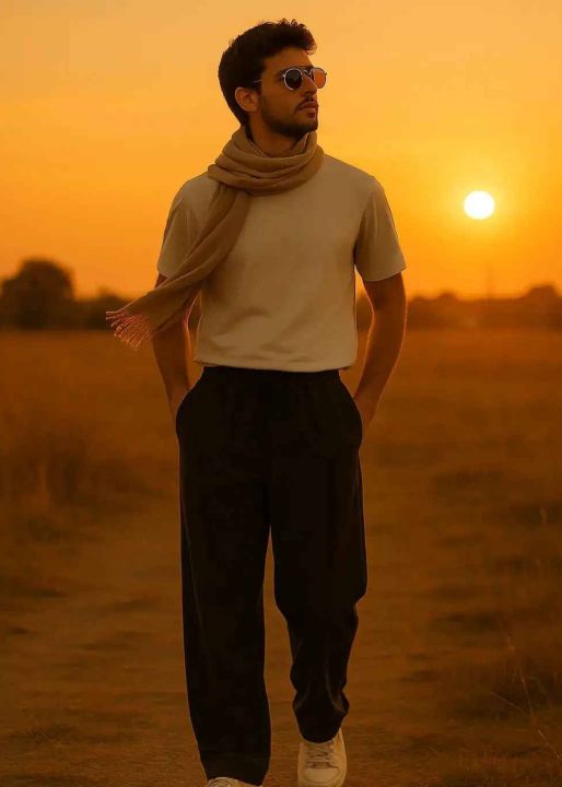 Noir Elegance Relaxed-Fit Trousers - Black for Effortless Style and Comfort