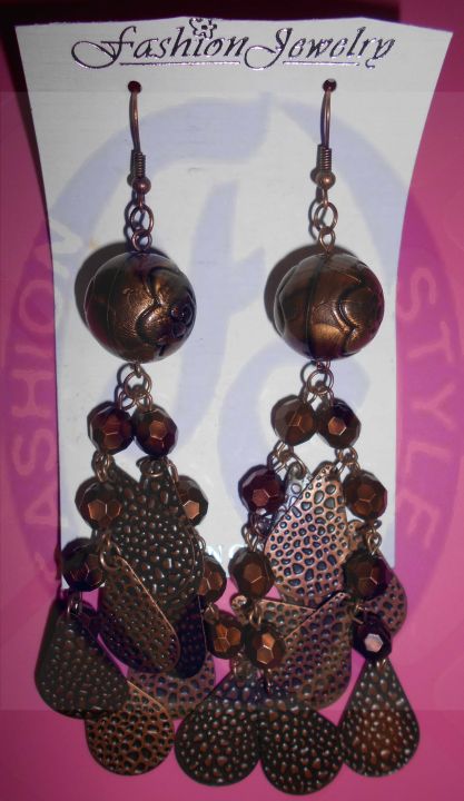 Copper Colour Chinese Earrings