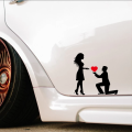 Proposal Theme, Couple Propose Romantic Love, heart boy girl Sticker Car Stickers Funny Vinyl Cool Cars Window Decoration, Car Sticker, Bike Stickers, Car Accesories. 