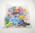 24pcs Mini Plastic toys for kids different animals and birds. 