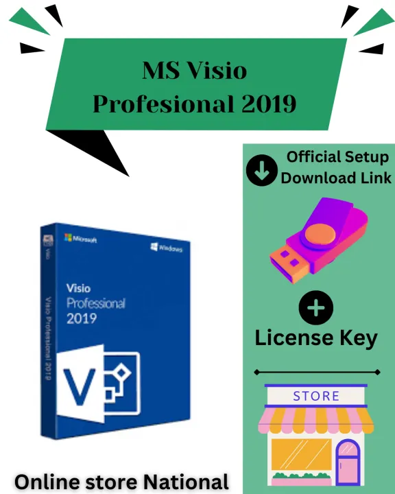 MS Office Visio 2019 Professional for Windows - 1 PC Online Activation ...