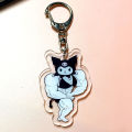 Sanrio Acrylic Anime Hello Kitty Kuromi Mymelody Cinnamoroll Kawaii Muscle Fitness Bag Pendant Student Bag Funny Keychain. 